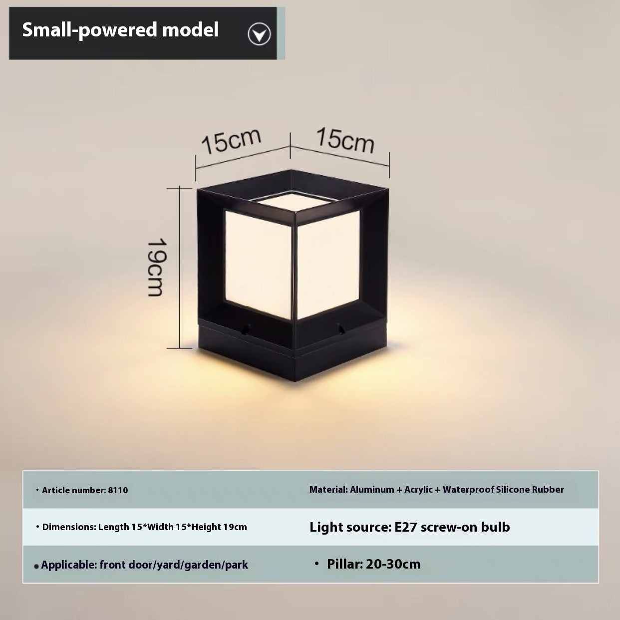 Outdoor Wall Waterproof Garden Lamp