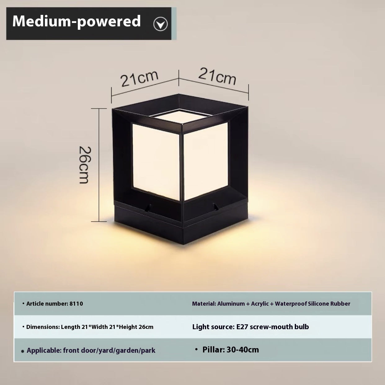 Outdoor Wall Waterproof Garden Lamp