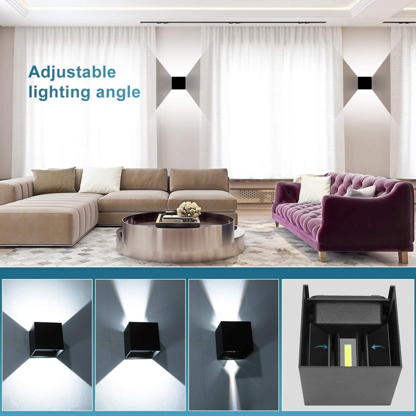 Modern LED Up Down Wall Lights