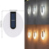 Waterproof Solar Outdoor Yard solar light on a wall, showcasing its design and dimensions.