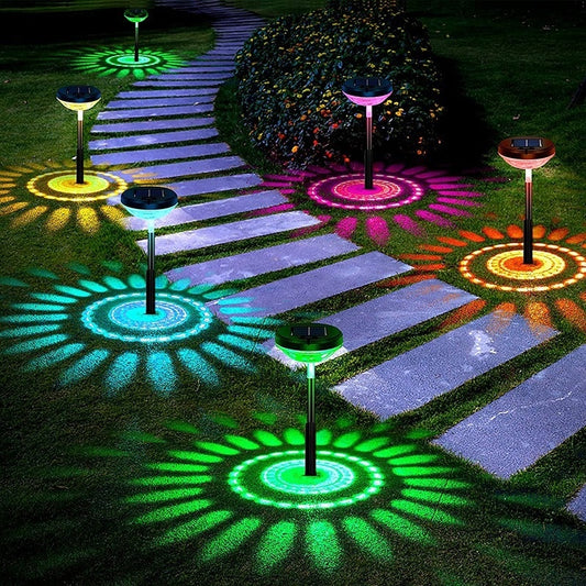 Outdoor Solar Lawn Water Droplets Colorfully Inserted Lights