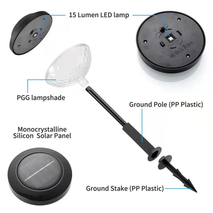 Outdoor Solar Lawn Water Droplets Colorfully Inserted Lights